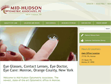 Tablet Screenshot of midhudsonoptometry.com